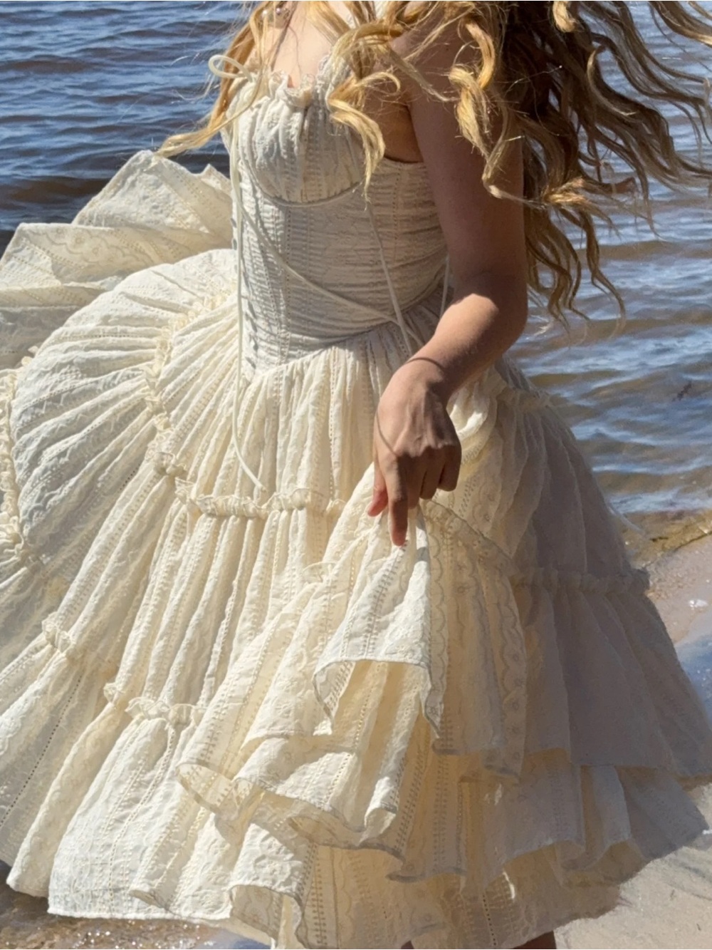 Fae Midi Dress in Chantilly - Picture 10 of 10
